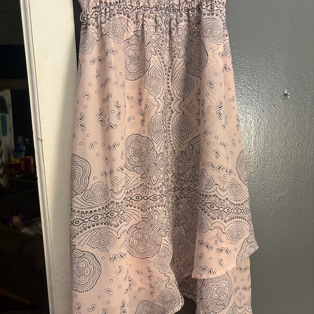 Pink Paisley Asymmetrical Dress Kids size 7/8 - Picture 4 of 9